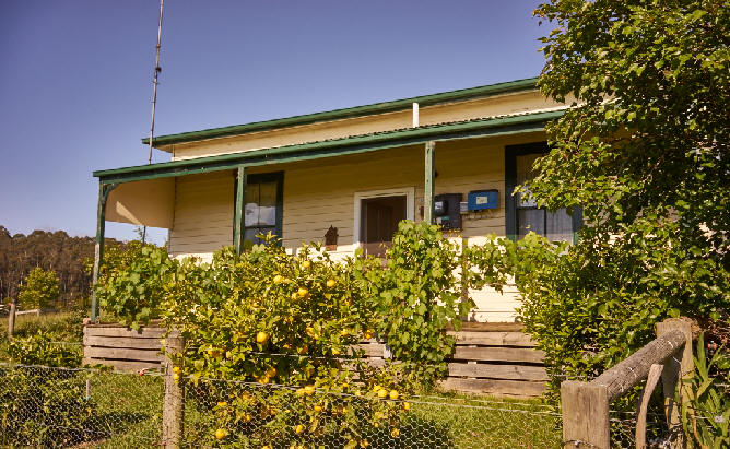 Front of cottage